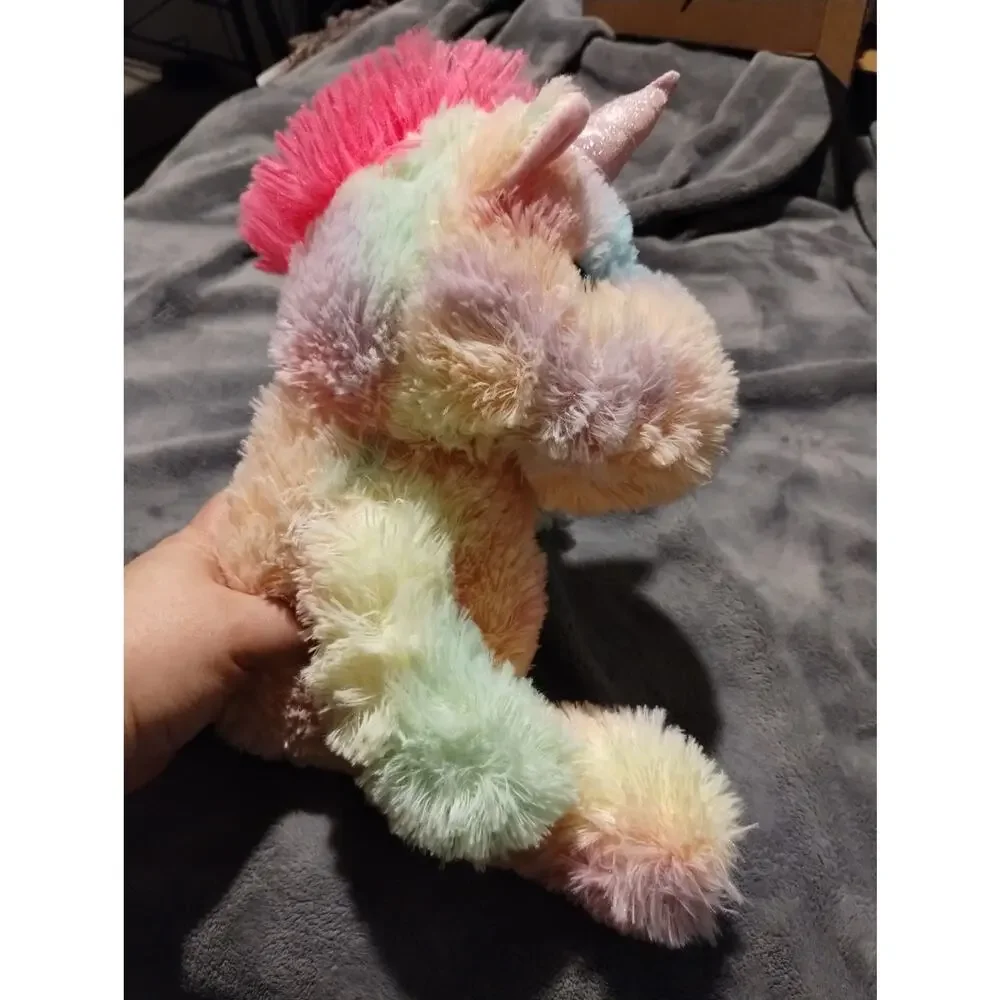 Homerbest Pastel Multicolor Tie Dye Unicorn Stuffed Animal Plush